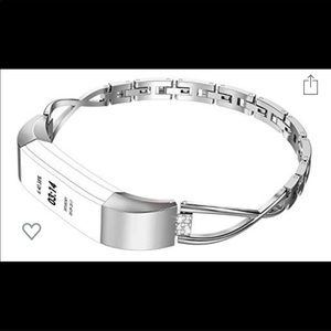 Silver Fitbit Alta watch band